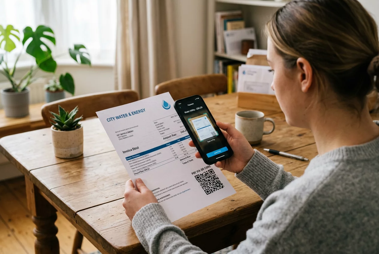 Instant Utility Bill Payment via QR Code Scanning