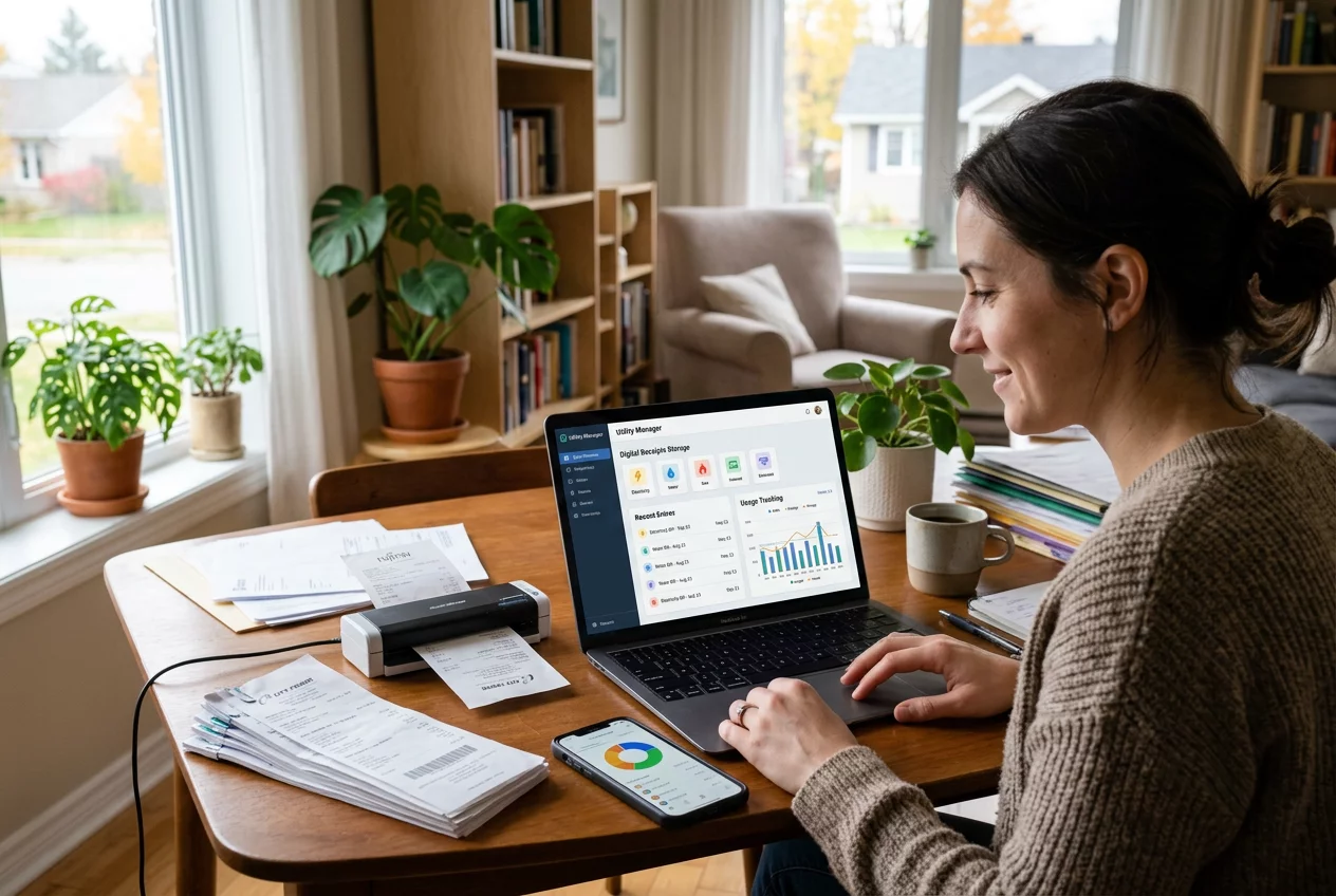 Digital Utility Receipt Storage and Usage Tracking